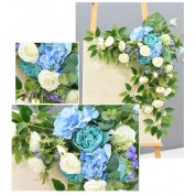 Blue And White Wedding Stage Decoration