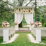 Purple Floral Table Runner