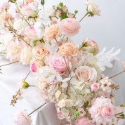 Kitchen Table With Boquet Of Flowers