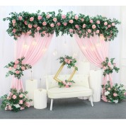 Pink Neon Sign Flower Wall