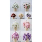 Artificial Flowers In Hanging Pots