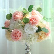 Pink White And Black Flower Arrangement