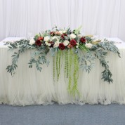 Cream And Grey Table Runner