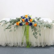 Ivory Faux Fur Table Runner