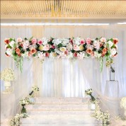 White And Gold Wedding Backdrop