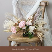 Flower Arrangements In A Long Wooden Box