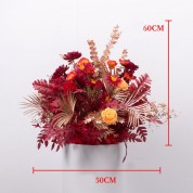 Silk Flower Arrangement In Wicker Basket