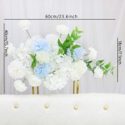 White Geometric Table Runner