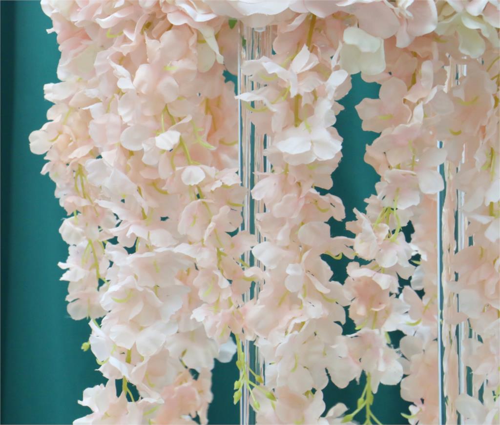 wedding arches with led lanterns and greenery9