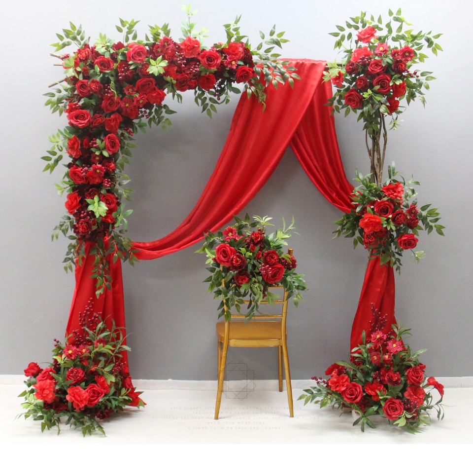 giant artificial flower wall