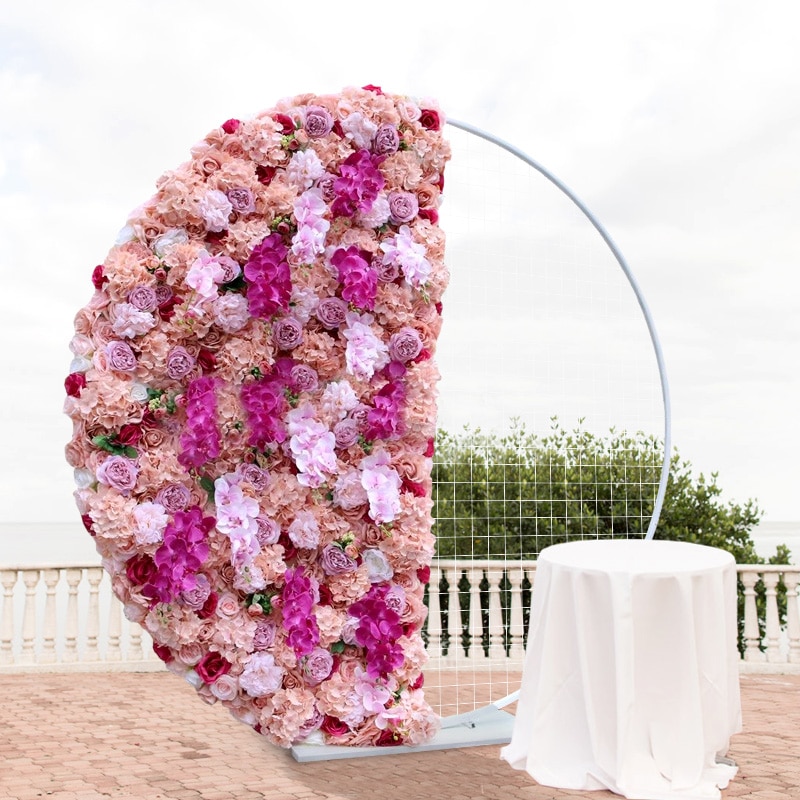 purple wisteria wedding arch