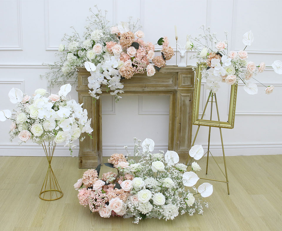 salmon pink wedding decor7