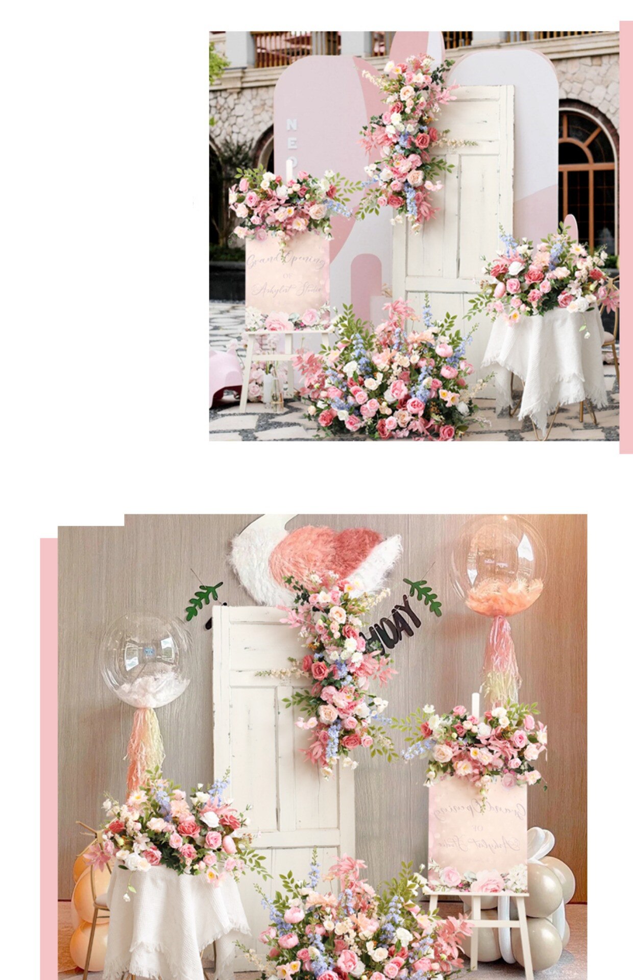 cheap rose gold wedding decor9