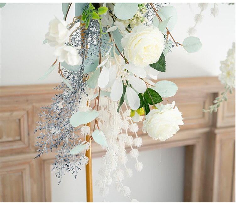 green and white striped table runner9