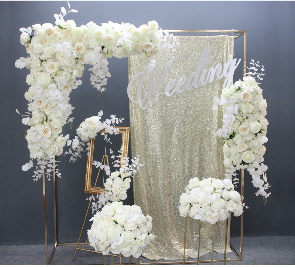 white table runner with brown branches4