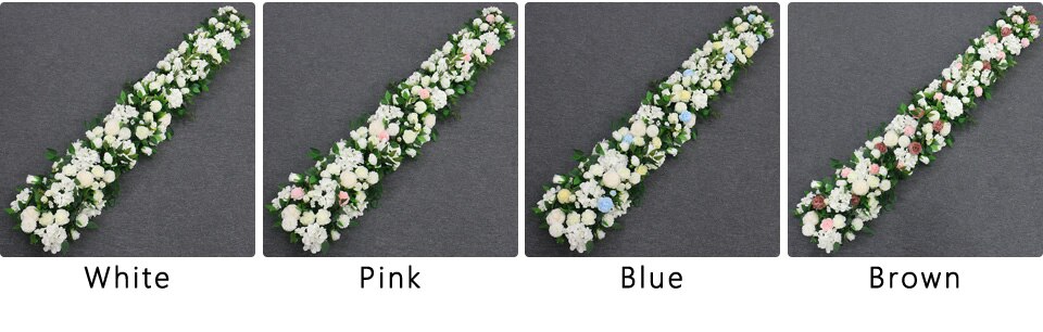 polyester heavy lace white double rose table runner3