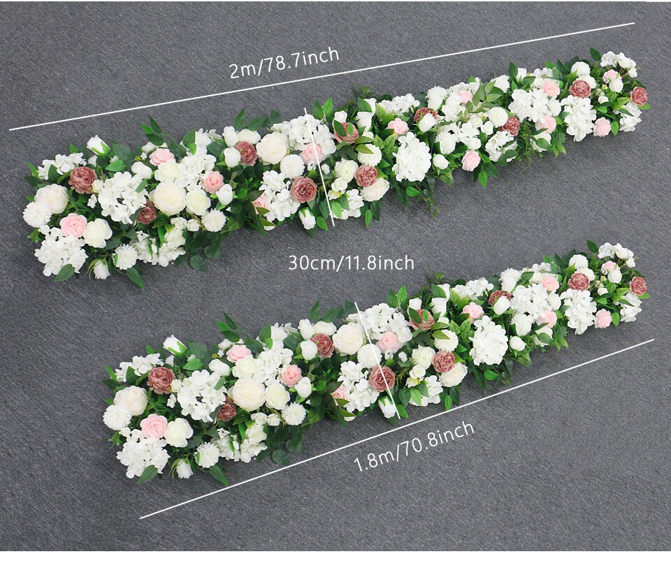 polyester heavy lace white double rose table runner2