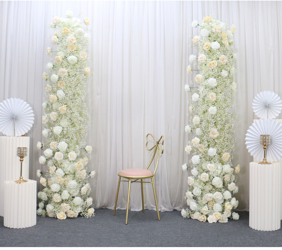 hexagon wedding arch with drapes4