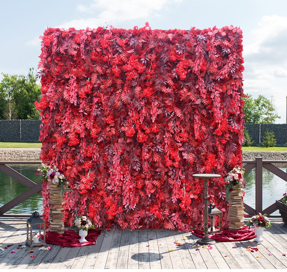 artificial red poinsettia plants