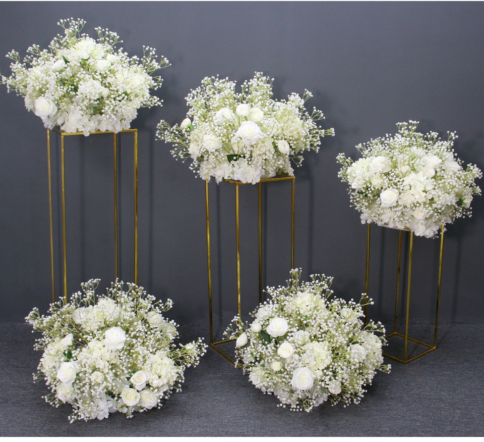 elegant mixed greens tall flower arrangements3