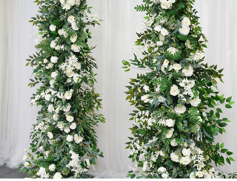 beautiful white wedding flower arch8