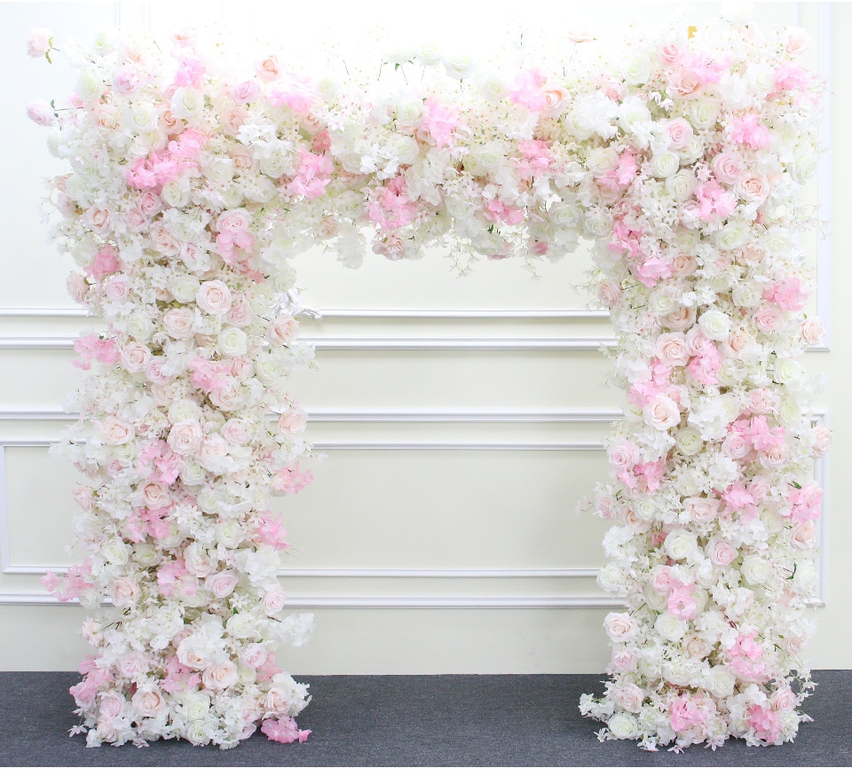 artificial white flowers with clear vase7