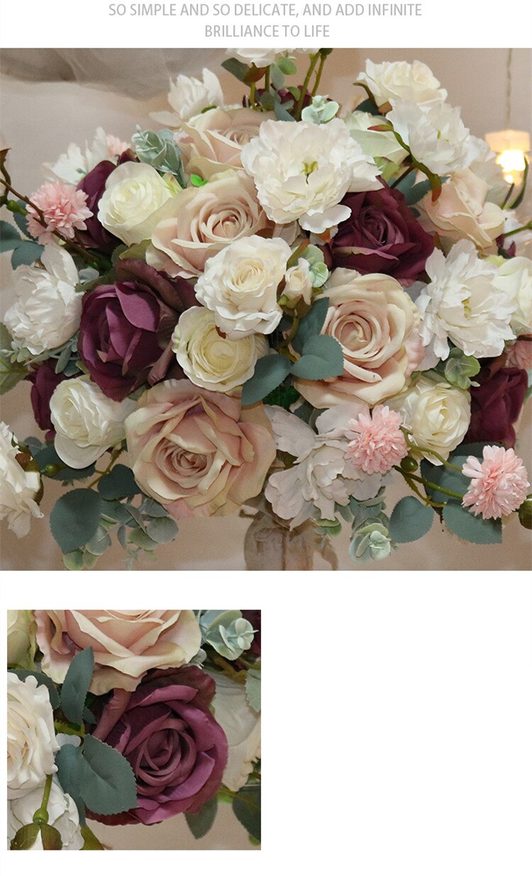 wedding ceremony arch silk flowers3