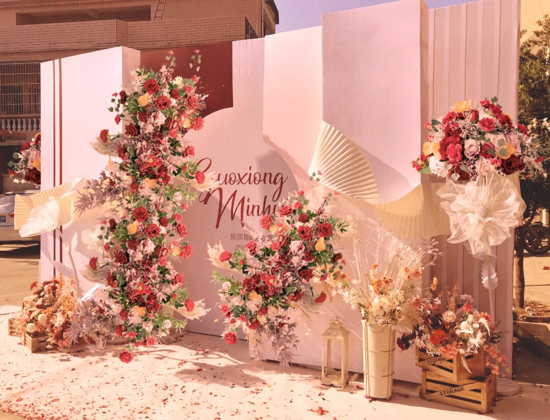 flower backdrop wedding singapore