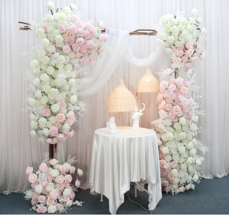 yellow and white wedding decor