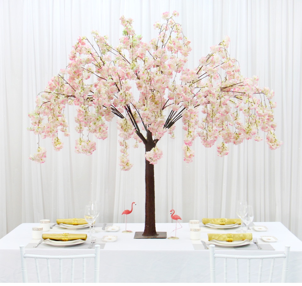 long artificial flower wall hangings