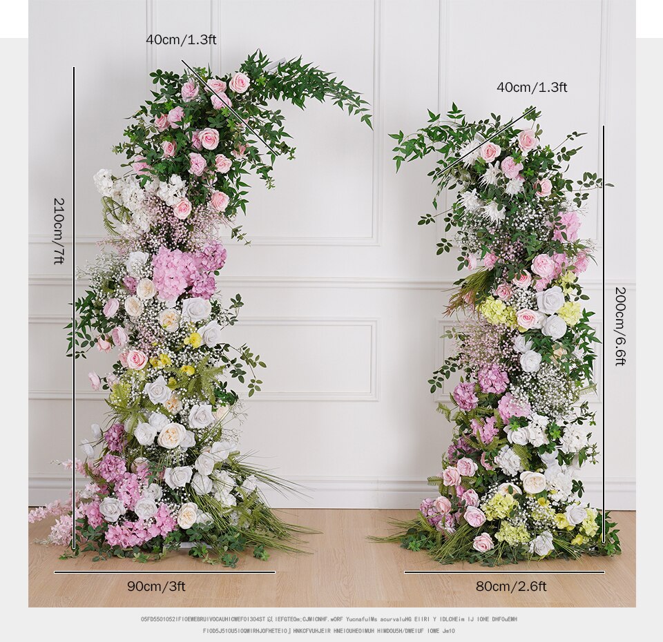 kanye and kim wedding flower wall1