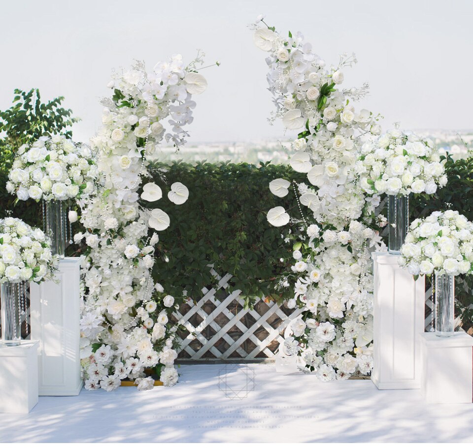 silver sparkly table runner