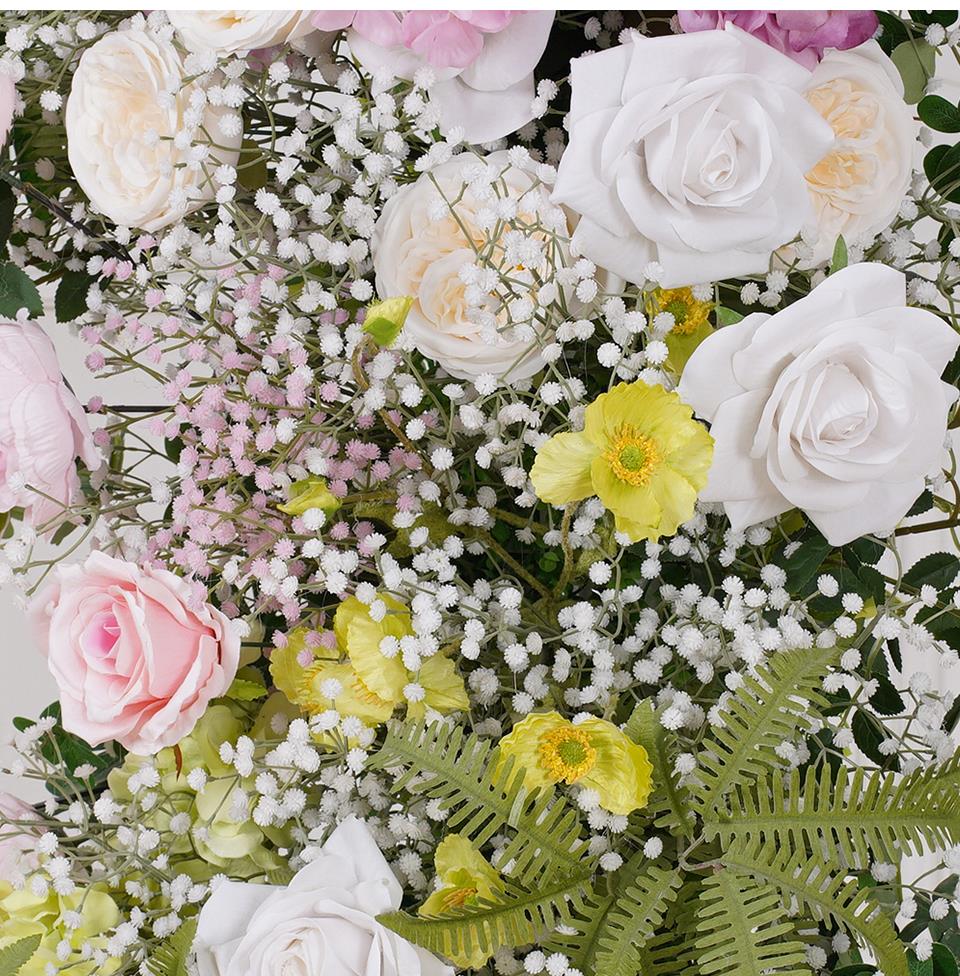 kanye and kim wedding flower wall8