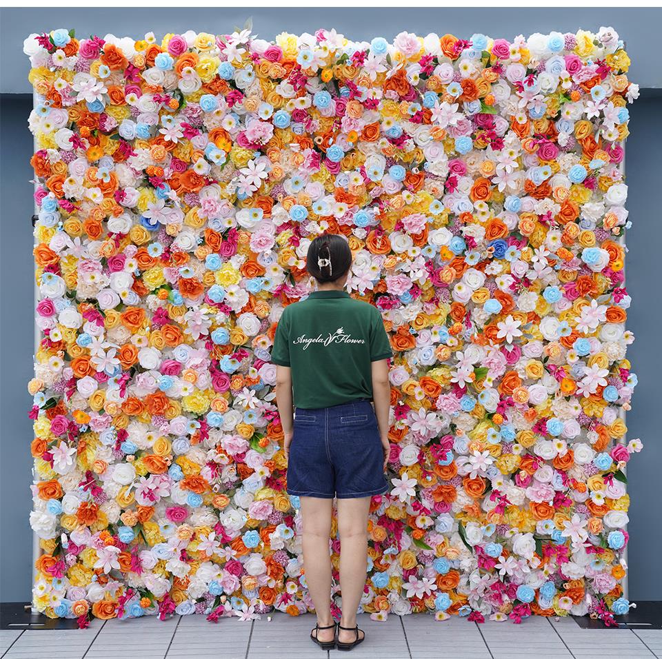 papertissue flower on bedroom wall9