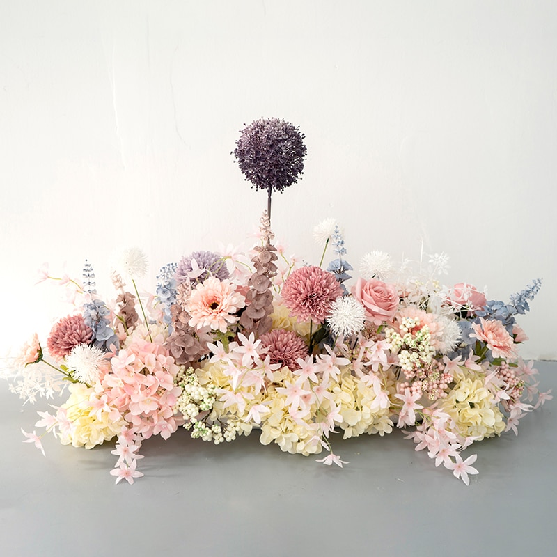 artificial flowers in grey jug10