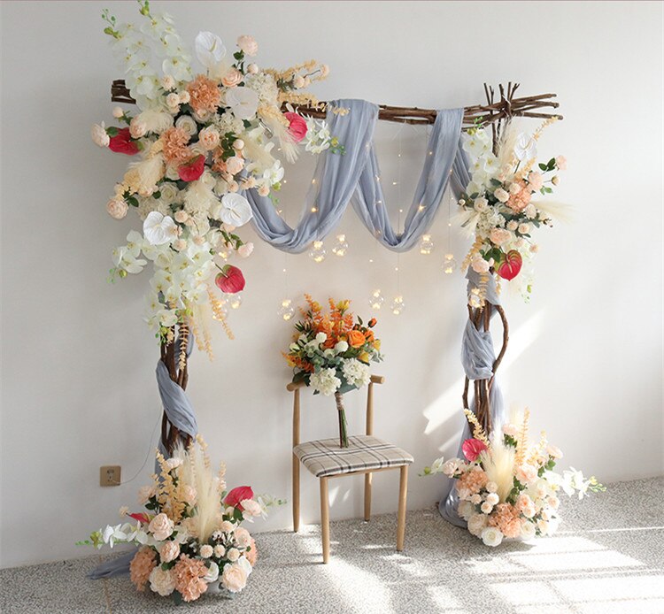 white flower table runners9