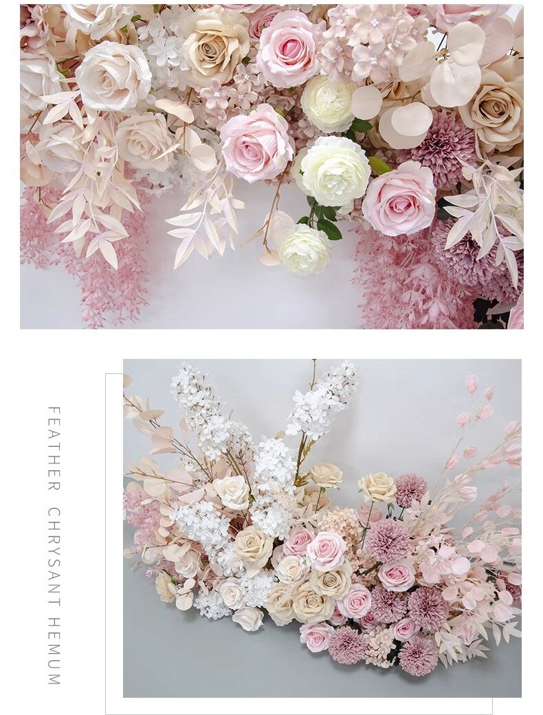 fabric flower wedding backdrop9