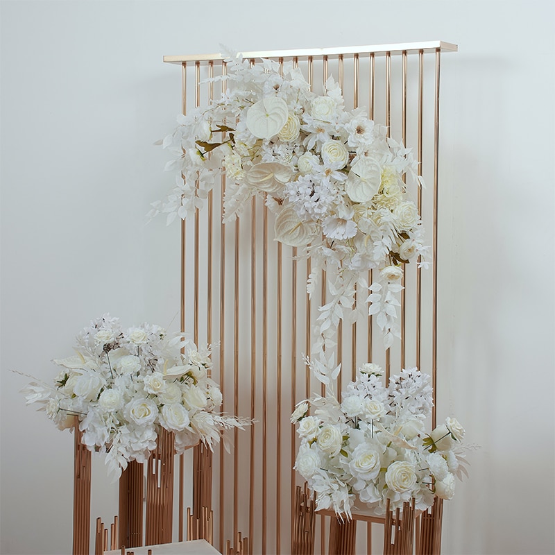 black and white textured table runner with tassels4