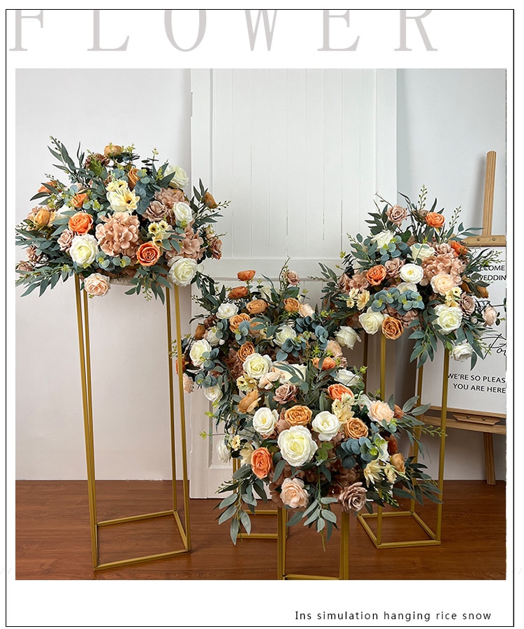 half circular flower arrangement