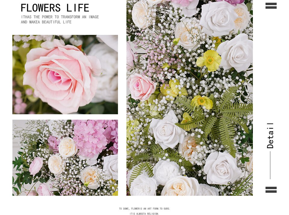 kanye and kim wedding flower wall2