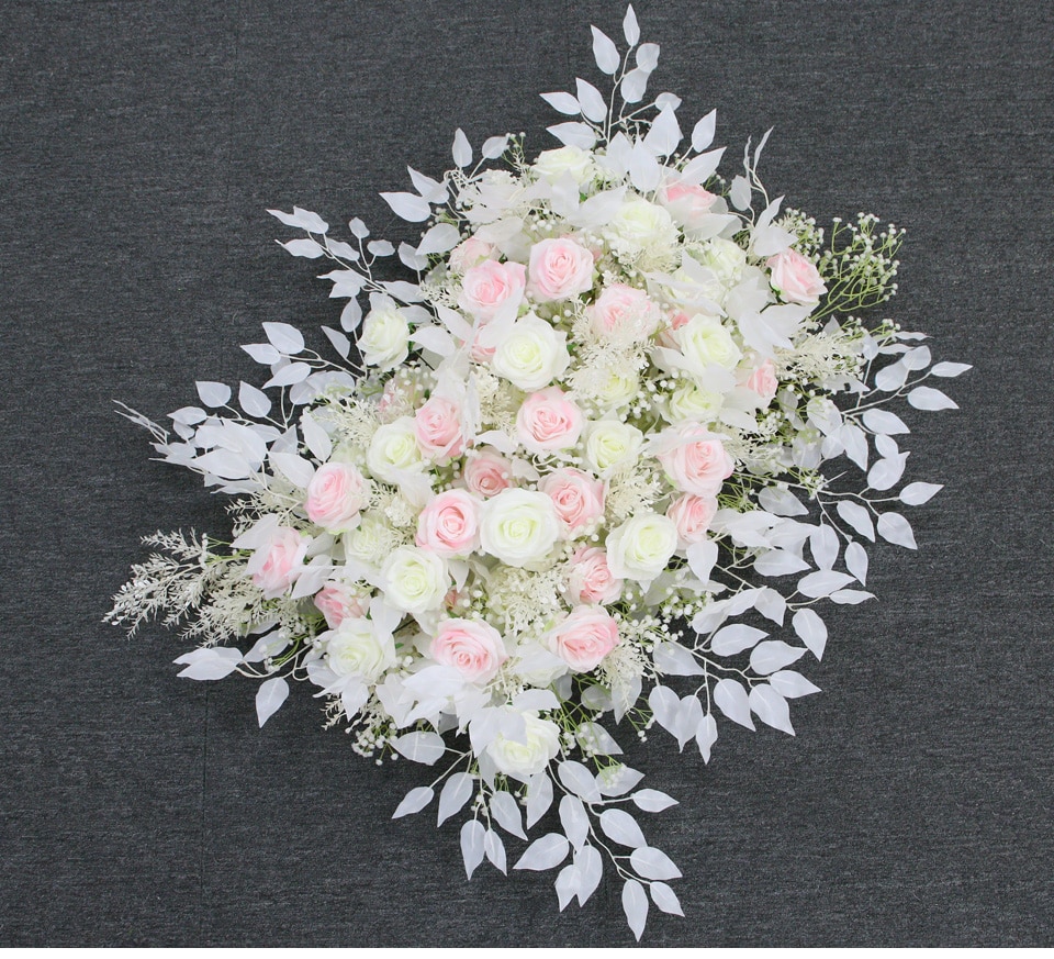 artificial white flowers with clear vase8