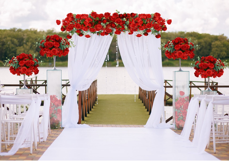 candel pool decorations for wedding1