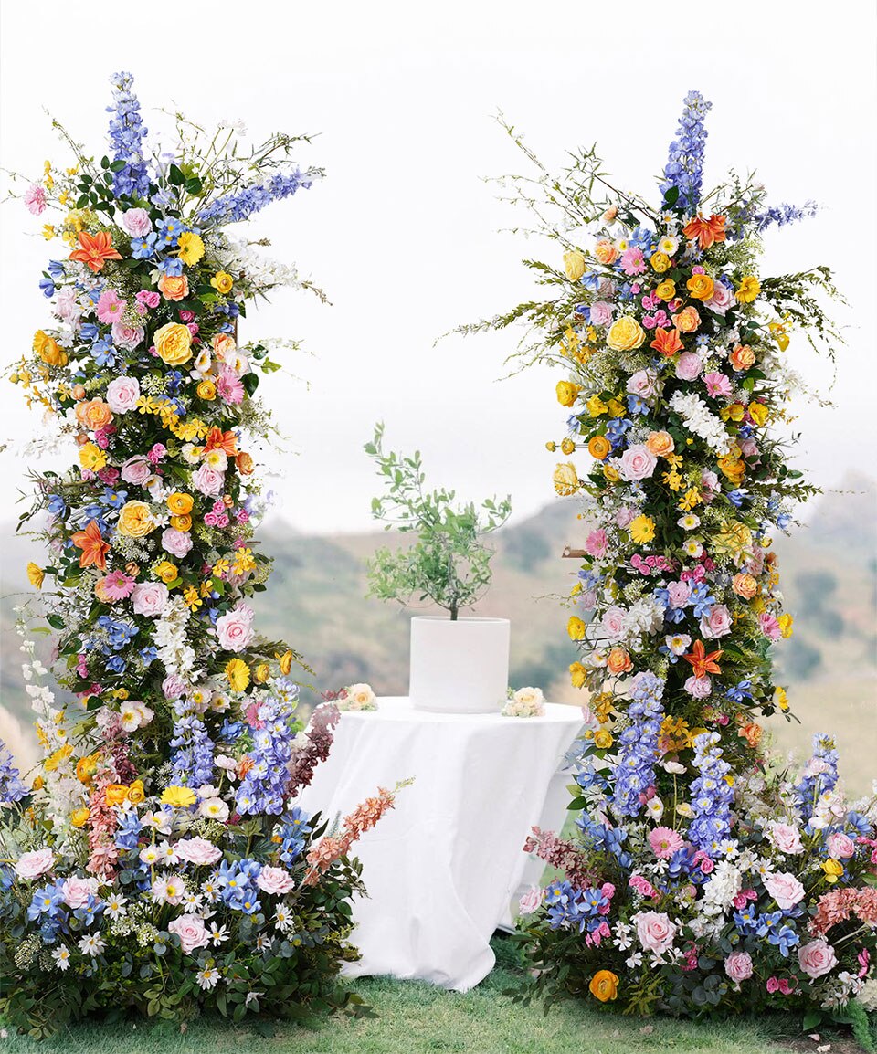 orange flower arrangement