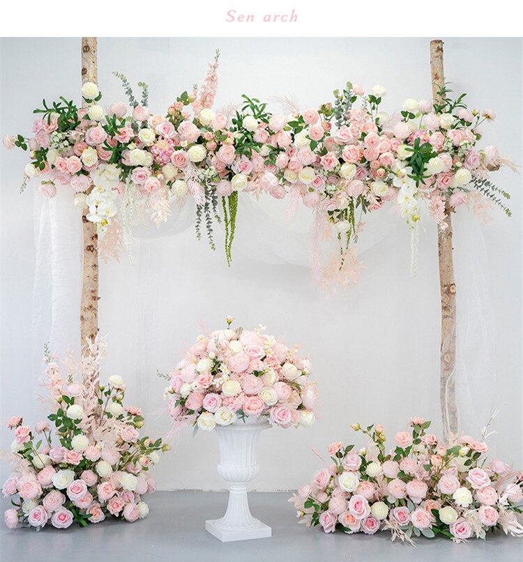 hexagon wooden wedding arch