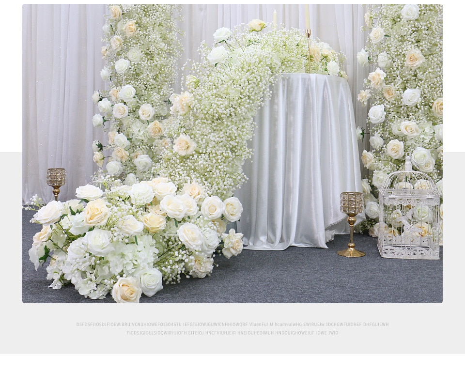 hexagon wedding arch with drapes2