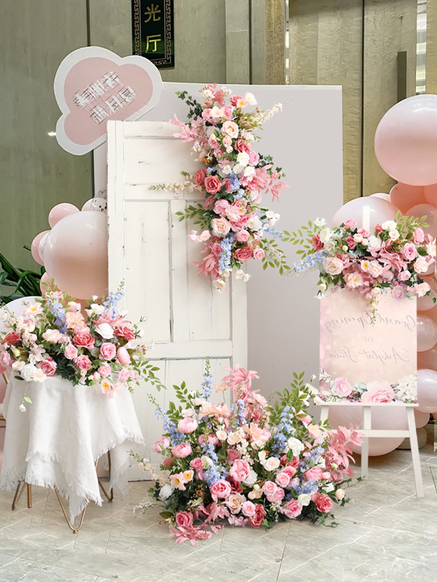 cheap rose gold wedding decor10