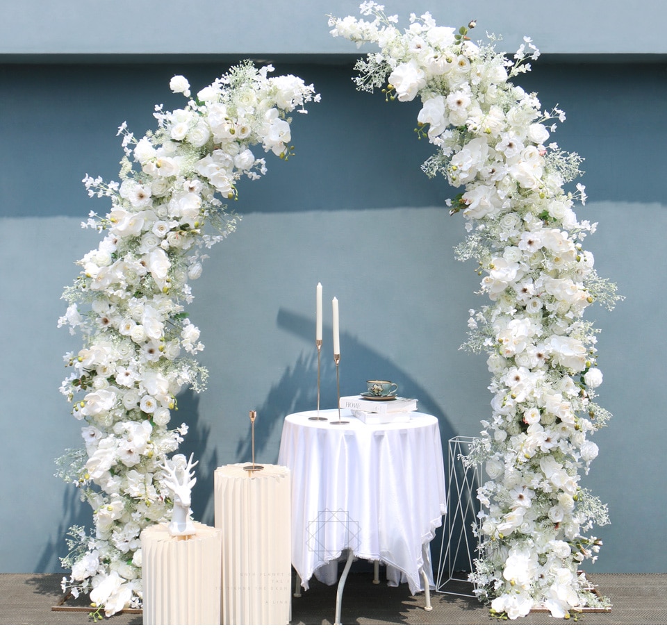 full white wedding decor