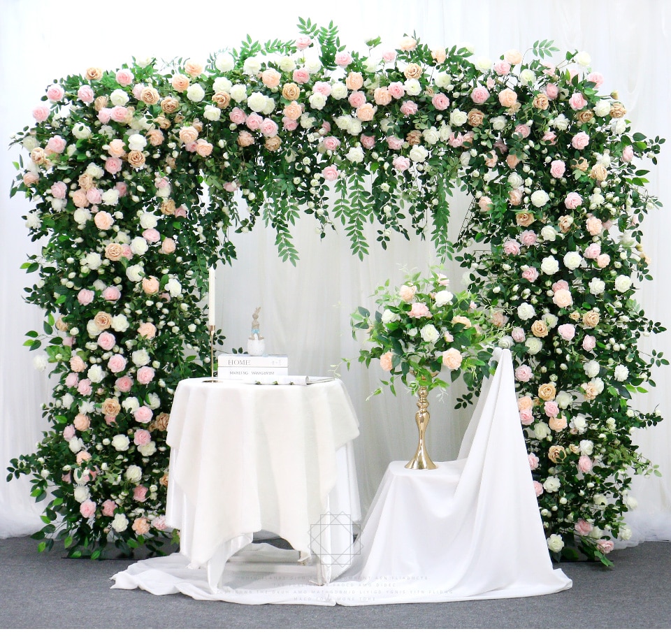 red and white roses flower arrangement