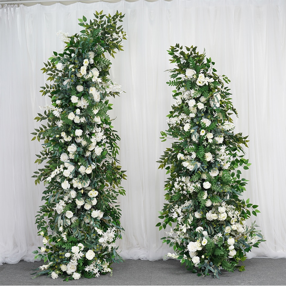 beautiful white wedding flower arch3