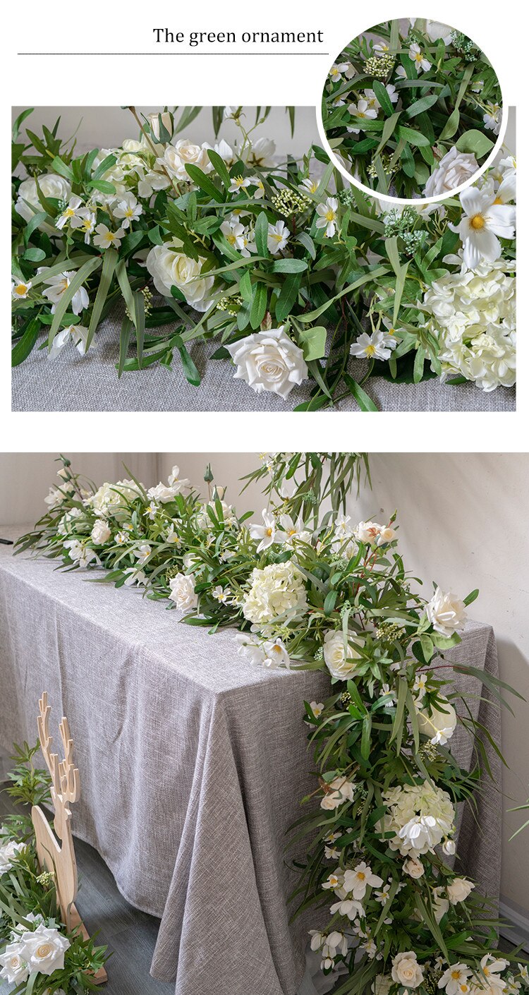 hanging greenery on wedding arch3